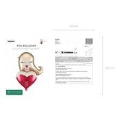 Folijski balon Girl kremno rdeč