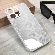 Torbica Shiny glass za iPhone 15 Pro Max 6.7 bela