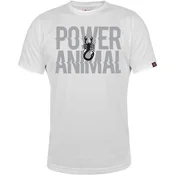 011Shop Muška majica kratkih rukava Power animal, Bela