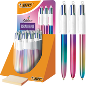 Bic BIC izvlečni kemični svinčnik, 4 barvni prelivi, 30 zaslon, (21655607)