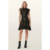 Obleka AllSaints FLEUR črna barva, W132DD