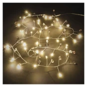 LED girlanda - okrasni kamenčki, 1,2 m, 3x AA, notranja, toplo bela, časovnik