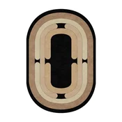 Sftkece045 - Ovalni Crni Tepih (100 x 150 cm)