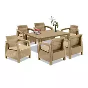 Set vrtnega pohištva Corfu Big duo z mizo Melody