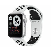 Apple Watch Nike SE (GPS, 40mm, Silver Aluminum, Pure Platinum/Black Nike Sport Band)
