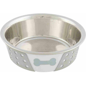 Trixie Stainless Steel Bowl with Silicone Posoda za pse 0,4 L