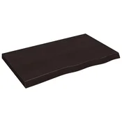 Vidaxl Mizna plošča rjav 100x60x(2-6)cm obdelana trdna hrastovina