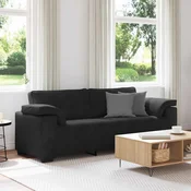 Trosjed Kauc Crni 220x77x82 cm Baršun