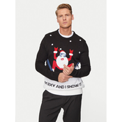 Only & Sons Pulover ONSXMAS  svetlo modra / rdeča / črna / bela