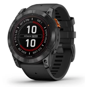 GARMIN pametni sat Fenix 7X PRO SOLAR, tamnosivi s crnim remenom
