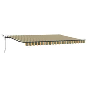 Tkanina za tende Zelena i žuta 450 × 350 cm Poliester