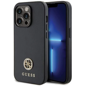 Guess 4G Strass Metal Logo - Ovitek za iPhone 15 Pro Max (črn)