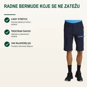 Tekton Pro Radne bermude Panther, Plave