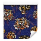 Tapeta s tigri v orientalskem slogu za dnevno sobo in spalnico 50x1000 cm