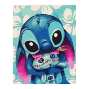 shumee Slikanje po številkah z okvirjem Slike za slikanje - Disney Stitch 40x50 cm