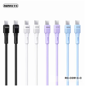 Kabel REMAX Leya RC-C091 Type-C na Type-C 65W PD Fast Charging crni 1m