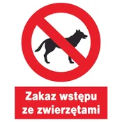 shumee Tabla ZZO-6 Tabla varnosti in zdravja pri delu Vstop z živalmi prepovedan
