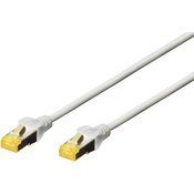 Digitus LAN (RJ45) Omrežni Priključni kabel CAT 6a S/FTP [1x Moški konektor RJ45 - 1x Moški konektor RJ45] 25 m Siva Brez halogena, Zvit