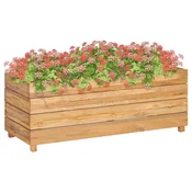 Povišena gredica 100 x 40 x 38 cm reciklirana tikovina i celik