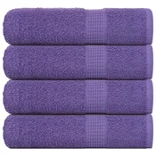 Vidaxl vidaXL Brisače za tuširanje 4 kosi vijolične 360 gsm 100 % bombaž