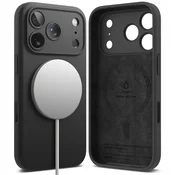 RINGKE Ovitek za Apple iPhone 17 Pro Max, silikonski magnetni MagSafe - črn