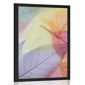 Plakat žile na barvnih listih - 60x90 silver
