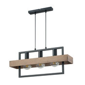 Luster na sajli ROBIN 3xE27/60W/230V drvo