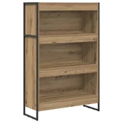 Vidaxl Knjigovni omar Oreh 80 x 30 x 121 cm Konstruiran les