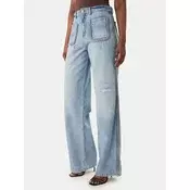 Just Cavalli Jeans hlače 80PAB5T3 CDWCD Modra Straight Fit