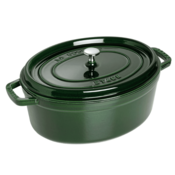 slomart ZWIILLING STAUB LA COCOTTE 5.5 L Ovalna litoželezna posoda za pečenje v zeleni barvi z pokrovom