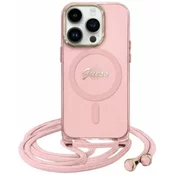 1 to 3 GUESS HARDCASE ZA IPHONE 16 6.1 CROSSBODY CORD SKRIPTA ZA MAGSAFE