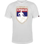 011Shop Muška majica kratkih rukava, Srbija štit svi u napad EP 2024, Bela