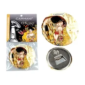 Carmani Odpirač za steklenice z magnetom - G. Klimt, Poljub, kremno ozadje ()