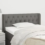 Vidaxl vidaXL Vzglavje s krilci temno sivo 103x16x78/88 cm blago