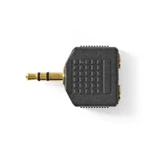 Adapter Audio | 1x 3.5mm M – 2x 3.5mm Ž | Gold | Pakiranje 10 kom | NEDIS