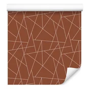 Tapeta Geometrijski vzorec oranžna, oranžna gora 50x1000 cm
