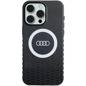 shumee Ovitek Audi MagSafe za iPhone 15 Pro Max, črne barve