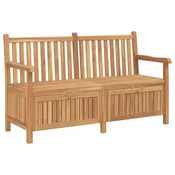 Vidaxl Vrtna klop s shranjevanjem 150 x 60 x 90 cm Trden tikov les