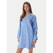 LAUREN RALPH LAUREN Nočna srajca ILN32490 Modra Relaxed Fit
