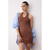 Trendyol Milla Ženska haljina Twoss25El00899, Smeda (Braon)