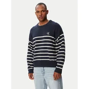 Calvin Klein Jeans Pulover LV04RG305G Mornarsko modra Relaxed Fit