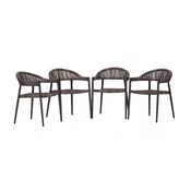 Gardenson Set Vrtnih Stolov Brooklyn, Temno Siva, 4-Delni