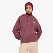 Pulover adidas Essentials Knit Hoodie Quiet Crimson S