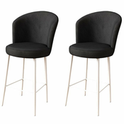 HANAH HOME Set 2 barske stolice Alte Black White