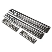 Door sill plates Honda Civic 2017- (dark, glossy)