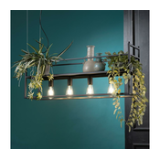 ONLI - Luster na sajli sa policom JEFFER 4xE27/22W/230V crna