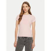 GUESS JEANS Majica roza/bela