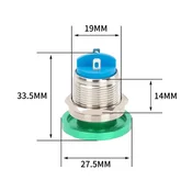 Taster antivandal BTA19M-10MS zeleni