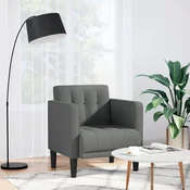 Sofa s naslonima za ruke tamno siva 53 cm tkanina