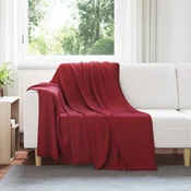 Vidaxl Obloge 24 pcs Bordeaux rdeča 200 x 150 cm Flis